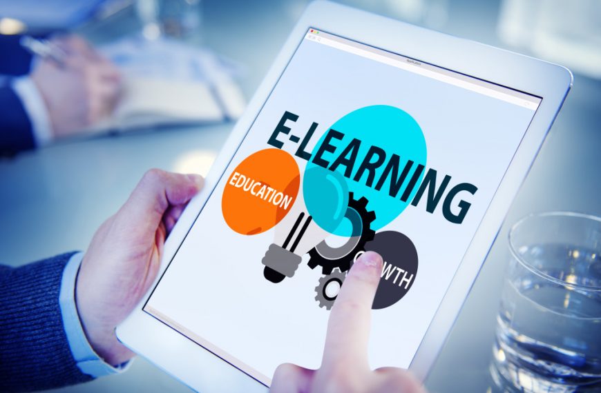 e-learning concept on tablet